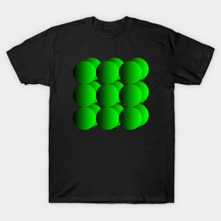 Fluorescent Spheres | Gradient Neon Green T-Shirt